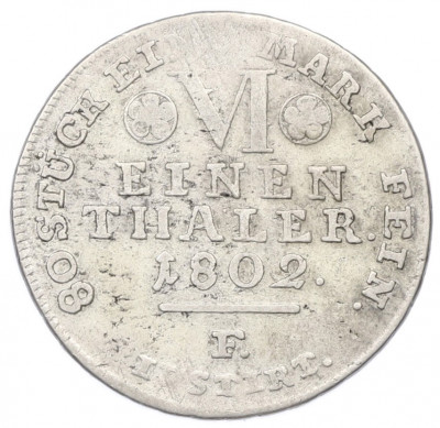 1/6 талера 1802 года Гессен-Кассель