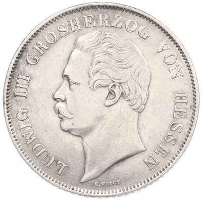 2 гульдена 1853 года Гессен-Дармштадт