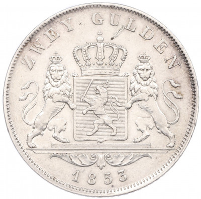 2 гульдена 1853 года Гессен-Дармштадт