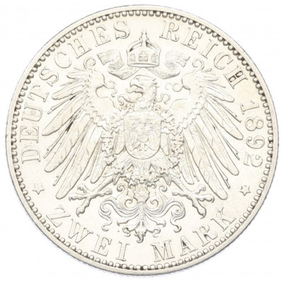 2 марки 1892 года A Рейсс-Грейц