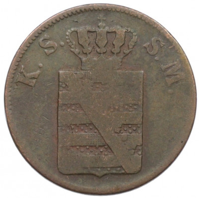 2 пфеннига 1851 года Саксония
