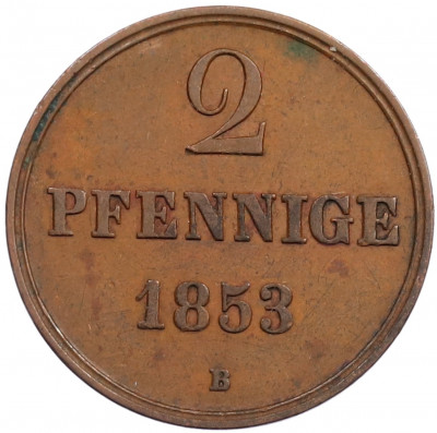 2 пфеннига 1853 года Ганновер