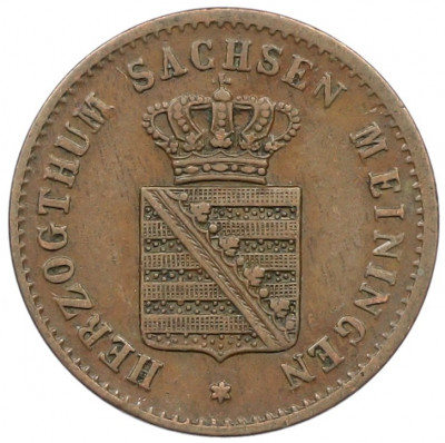 2 пфеннига 1862 года Саксен-Мейнинген