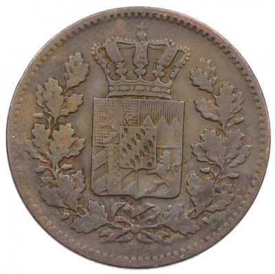 2 пфеннига 1864 года Бавария