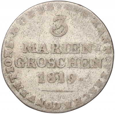 3 мариенгроша 1819 года Ганновер