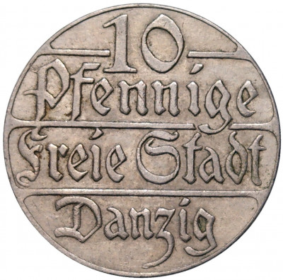 10 пфеннигов 1923 года Данциг