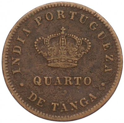 1/4 танга 1886 года Португальская Индия