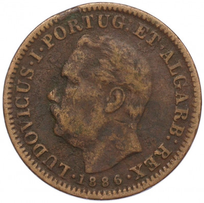 1/4 танга 1886 года Португальская Индия