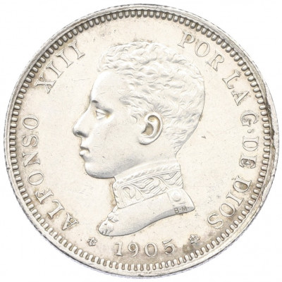2 песеты 1905 года Испания