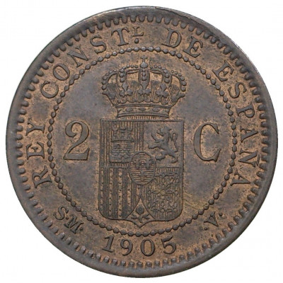2 сентимо 1905 года Испания