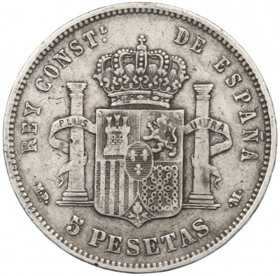 5 песет 1890 года Испания