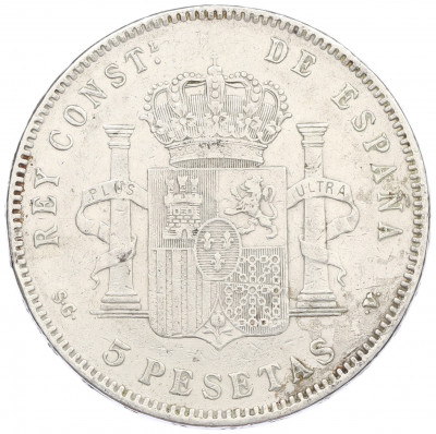 5 песет 1898 года Испания