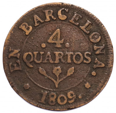 4 кварто 1809 года Испания — провинция Барселона
