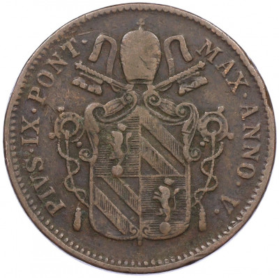 1 байокко 1851 года Папская область