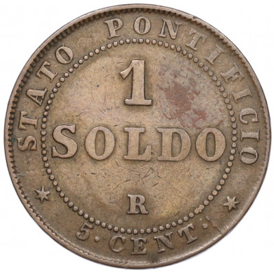 1 сольдо 1866 года Папская область