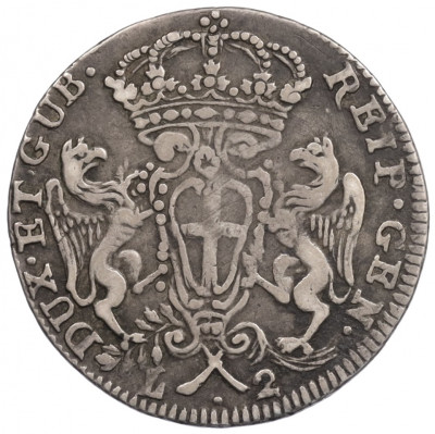 2 лиры 1792 года Генуя