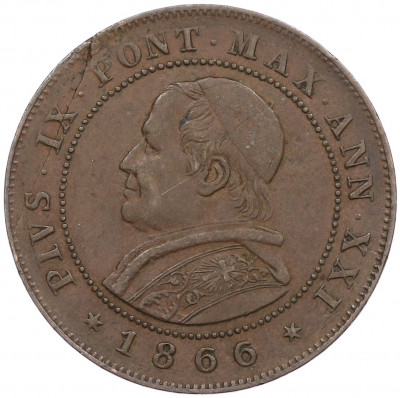 2 сольдо 1866 года Папская область