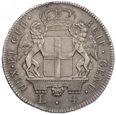 4 лиры 1796 года Генуя