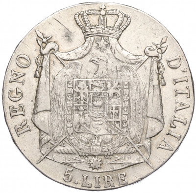 5 лир 1810 года В Наполеоновское королевство Италия