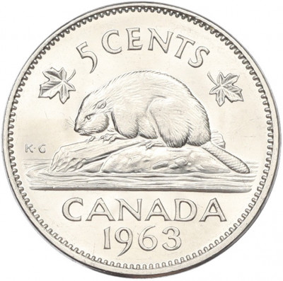 5 центов 1963 года Канада