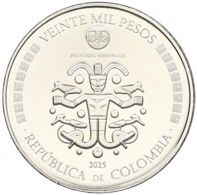 20000 песо 2025 года Колумбия «500 лет от основания города Санта-Марта»