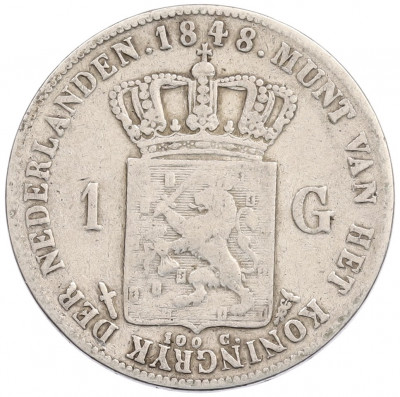 1 гульден 1848 года Нидерланды