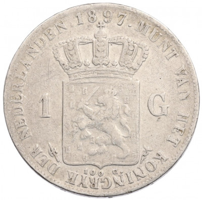 1 гульден 1897 года Нидерланды