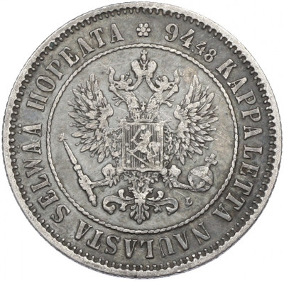 1 марка 1893 года Русская Финляндия