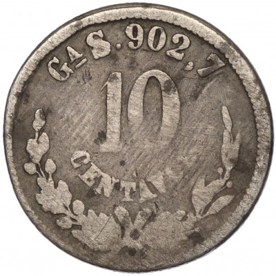 10 сентаво 1886 года Мексика