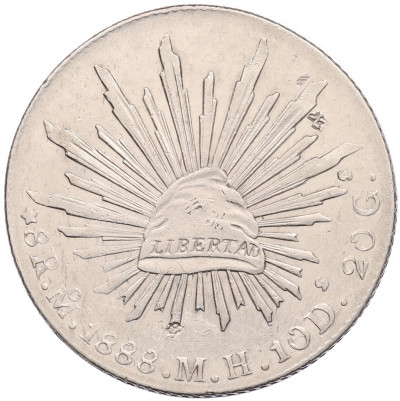 8 реалов 1888 года Мексика