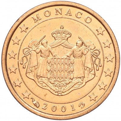 1 евроцент 2001 года Монако