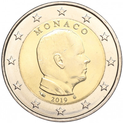 2 евро 2019 года Монако