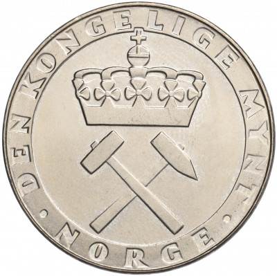5 крон 1986 года Норвегия «300 лет норвежскому монетному двору»
