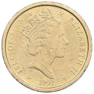 1 фунт 1992 года Остров Мэн