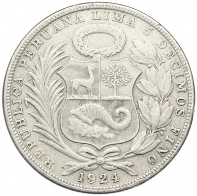 1 соль 1924 года Перу