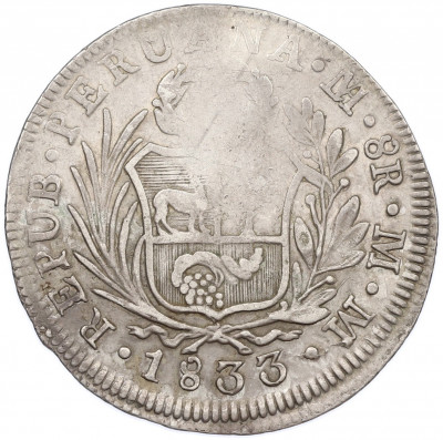 8 реалов 1833 года Перу