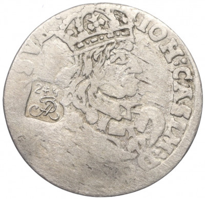 6 грошей 1649-1668 года Польша — Ян II Каземир (Надчекан Потоцкого)
