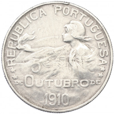 1 эскудо 1910 года Португалия «Основание республики»