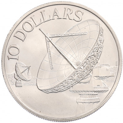 10 долларов 1979 года Сингапур «Спутники связи»