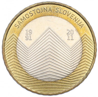 3 евро 2011 года Словения «20 лет независимости Словении»