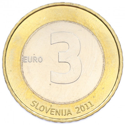 3 евро 2011 года Словения «20 лет независимости Словении»