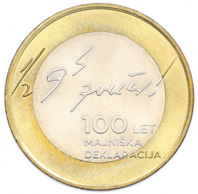 3 евро 2017 года Словения «100 лет майской декларации»
