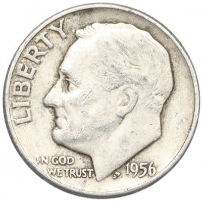 1 дайм (10 центов) 1956 года США