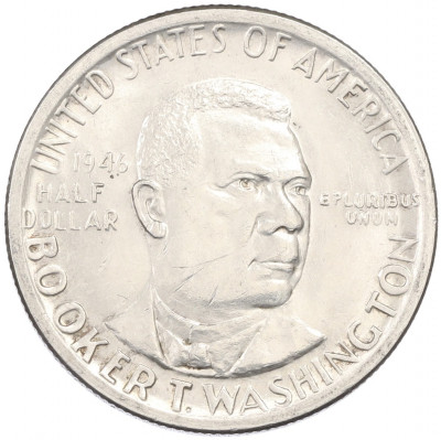 1/2 доллара (50 центов) 1946 года США «Букер Талиафер Вашингтон»