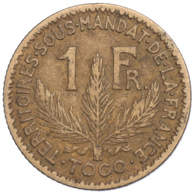 1 франк 1925 года Французское Того