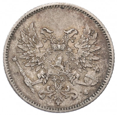 25 пенни 1917 года Русская Финляндия — Орел без корон (Временное правительство)