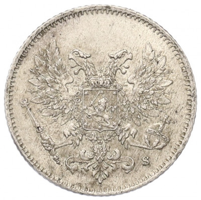 25 пенни 1917 года Русская Финляндия — Орел без корон (Временное правительство)
