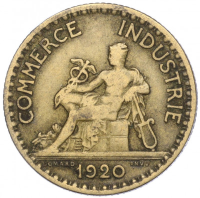 1 франк 1920 года Франция