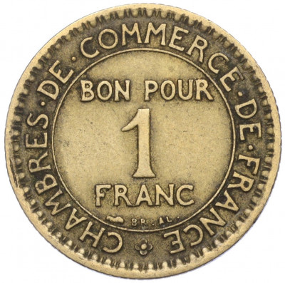 1 франк 1920 года Франция