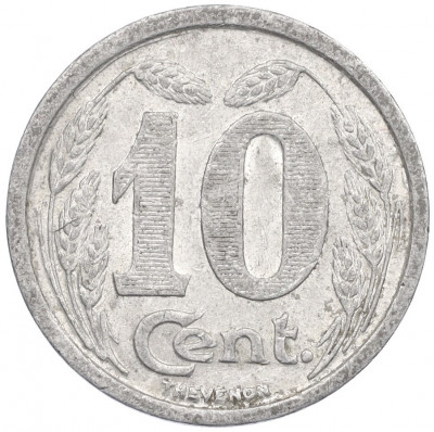 10 сантимов 1921 года Франция — город Эвре (Нотгельд)